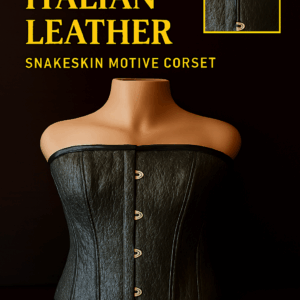 Italian Leather Snake Skin Motive Corset